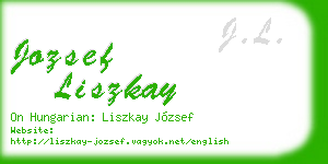 jozsef liszkay business card